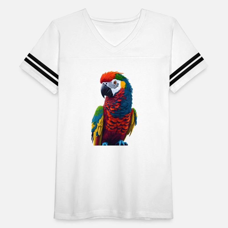 Colorful parrot head illustration