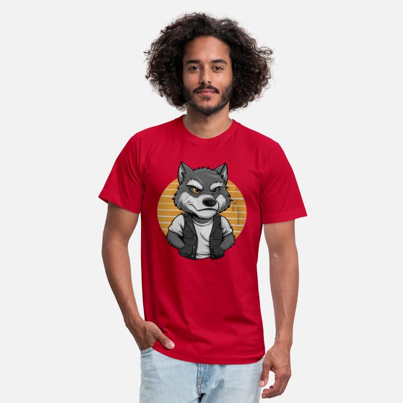 Cool Fierce Wolf in Leather Jacket Style for a