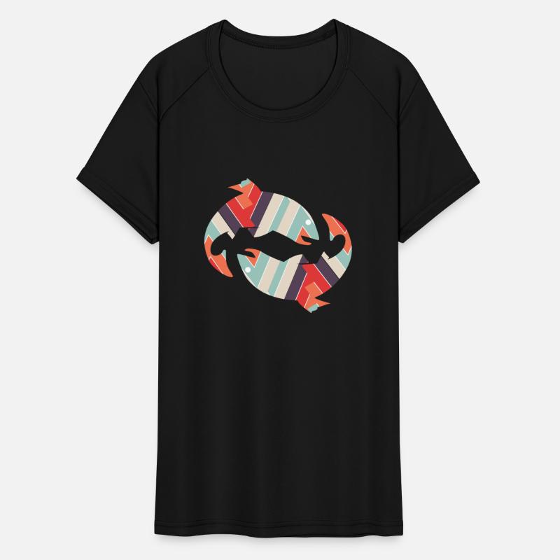 Cool fish design and geometric color pattern.