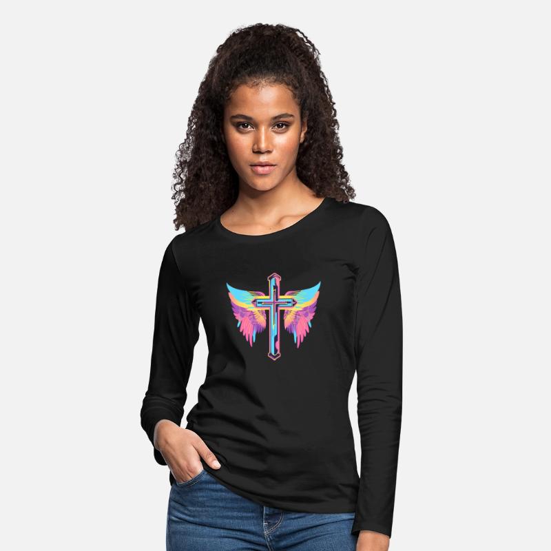 Cool Surrealist Cross with Wings D30