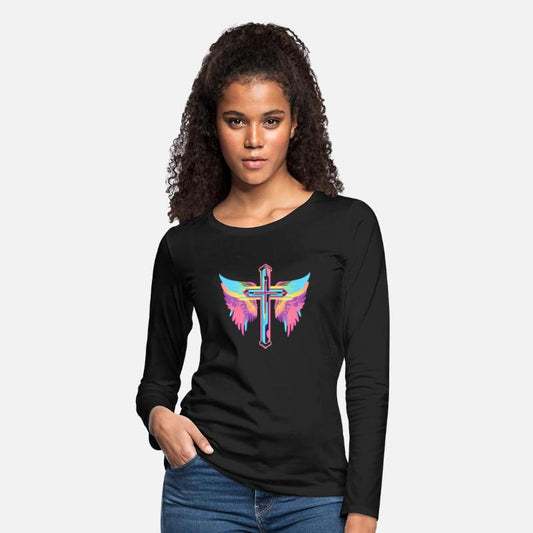 Cool Surrealist Cross with Wings D30