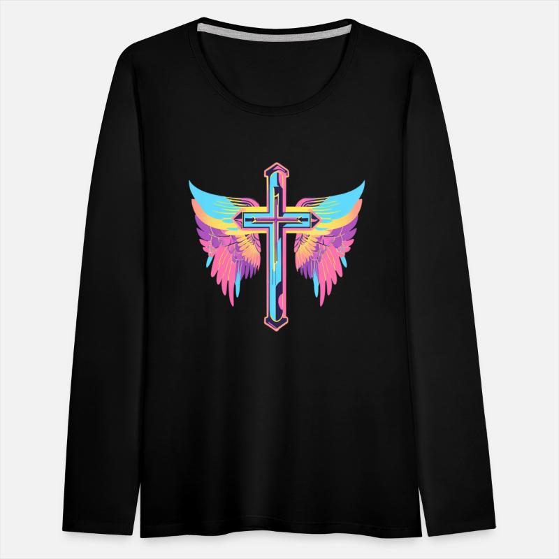 Cool Surrealist Cross with Wings D30