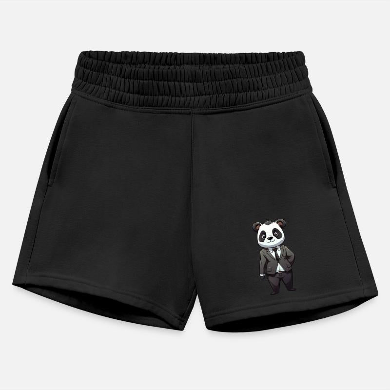 cute cartoon anime panda wearing suit