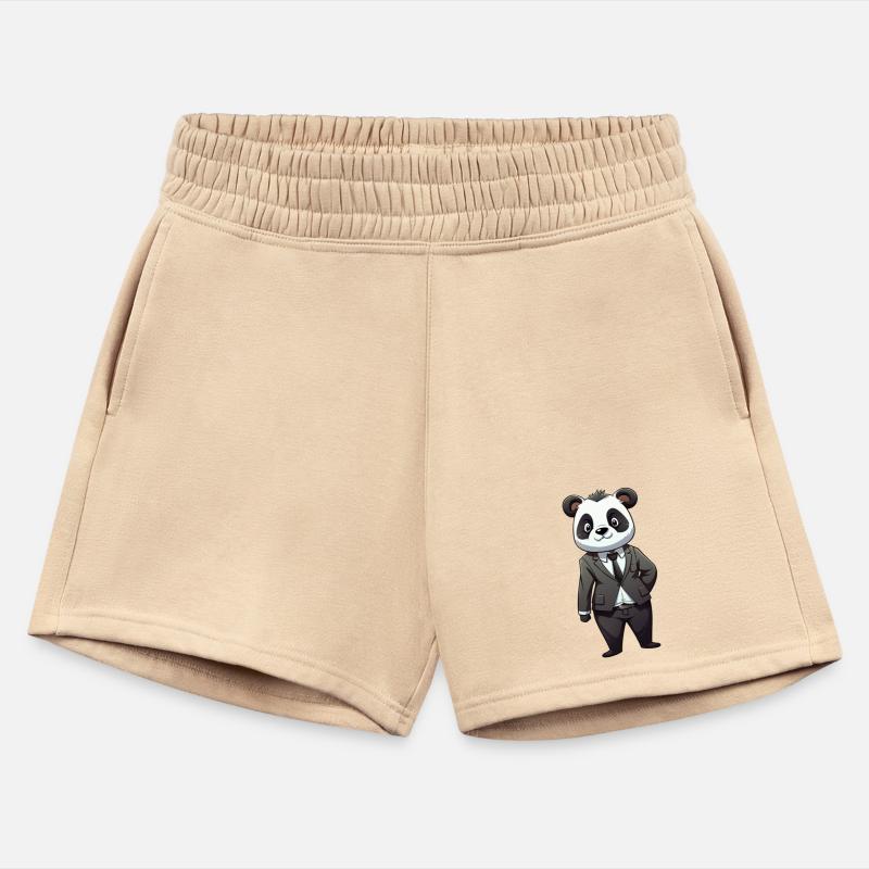 cute cartoon anime panda wearing suit