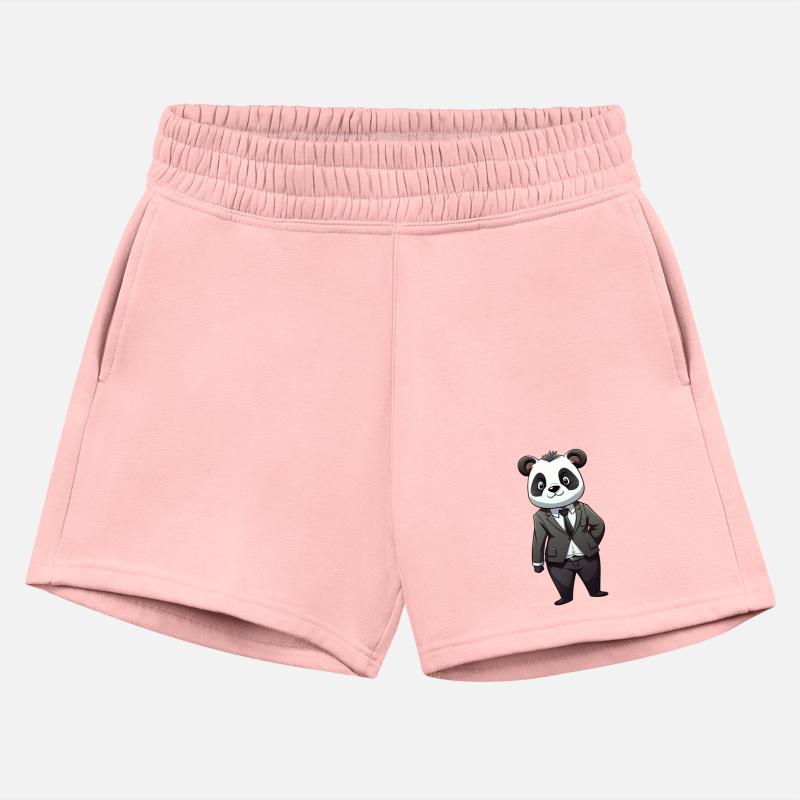 cute cartoon anime panda wearing suit