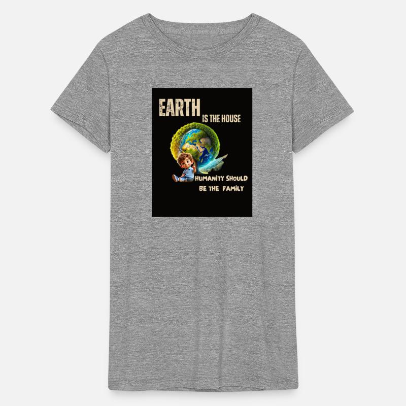 Cute Earth and Boy – Humanity Quote Art