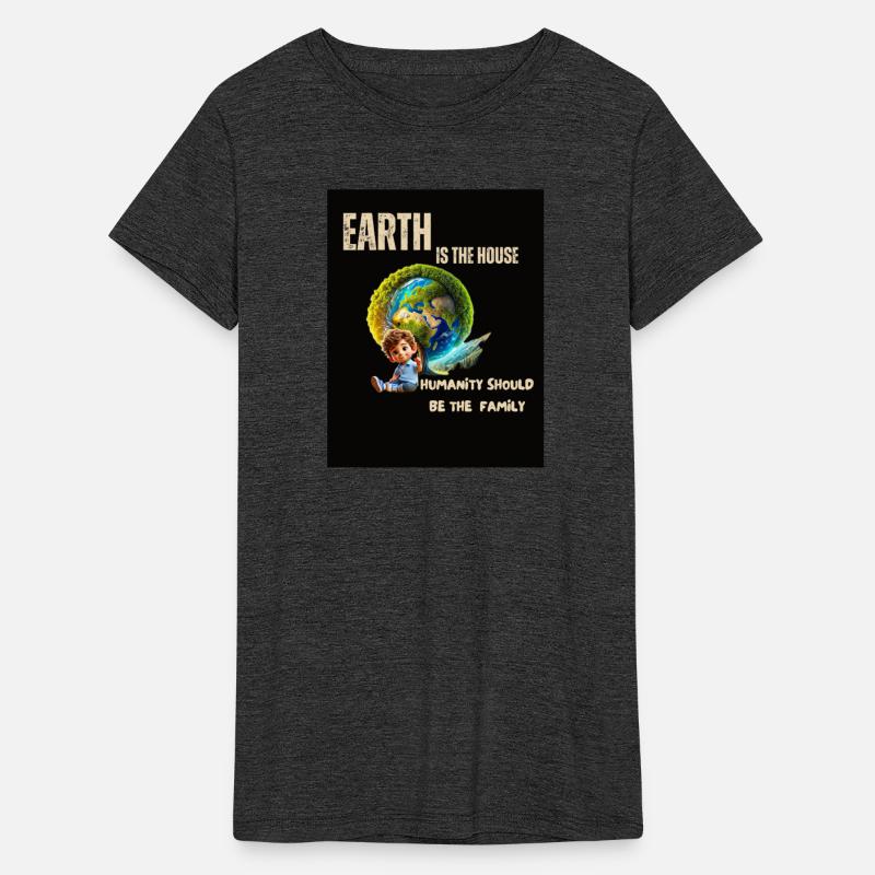 Cute Earth and Boy – Humanity Quote Art