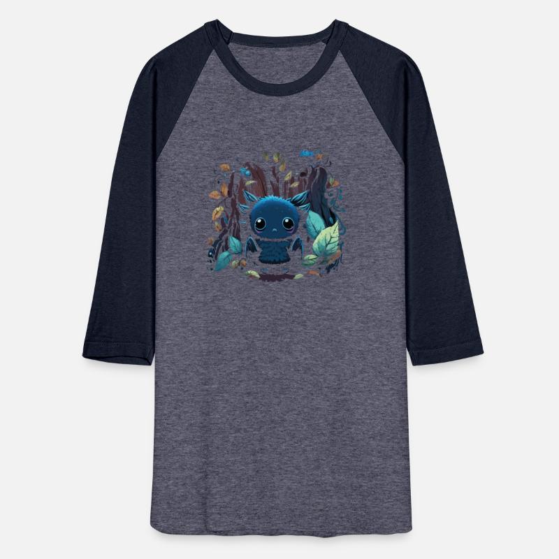 Cute forest monster in blue