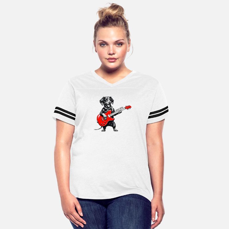 Dachshund Playing Guitar Funny Rock and Roll Dog