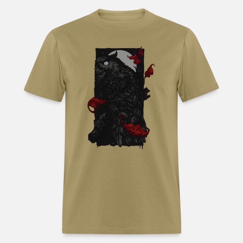 Dark Forest Owl – Gothic Night Creature T-Shirt