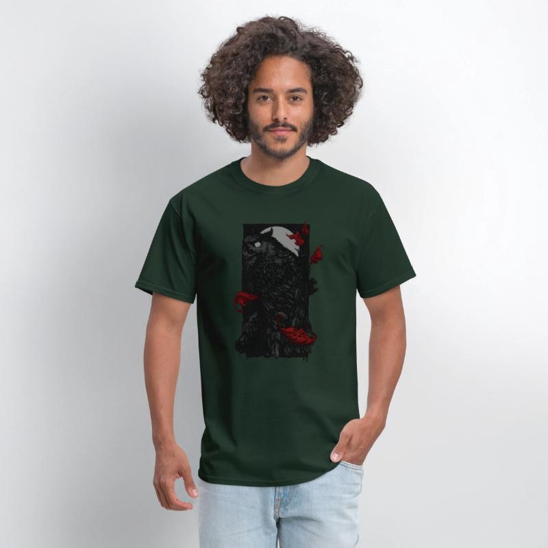 Dark Forest Owl – Gothic Night Creature T-Shirt