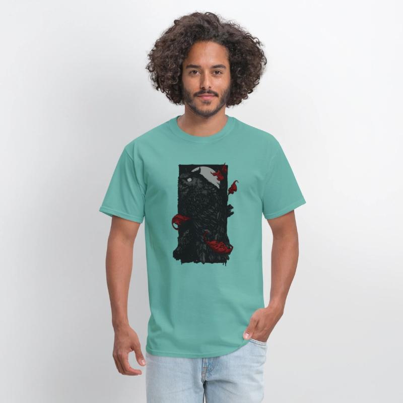 Dark Forest Owl – Gothic Night Creature T-Shirt