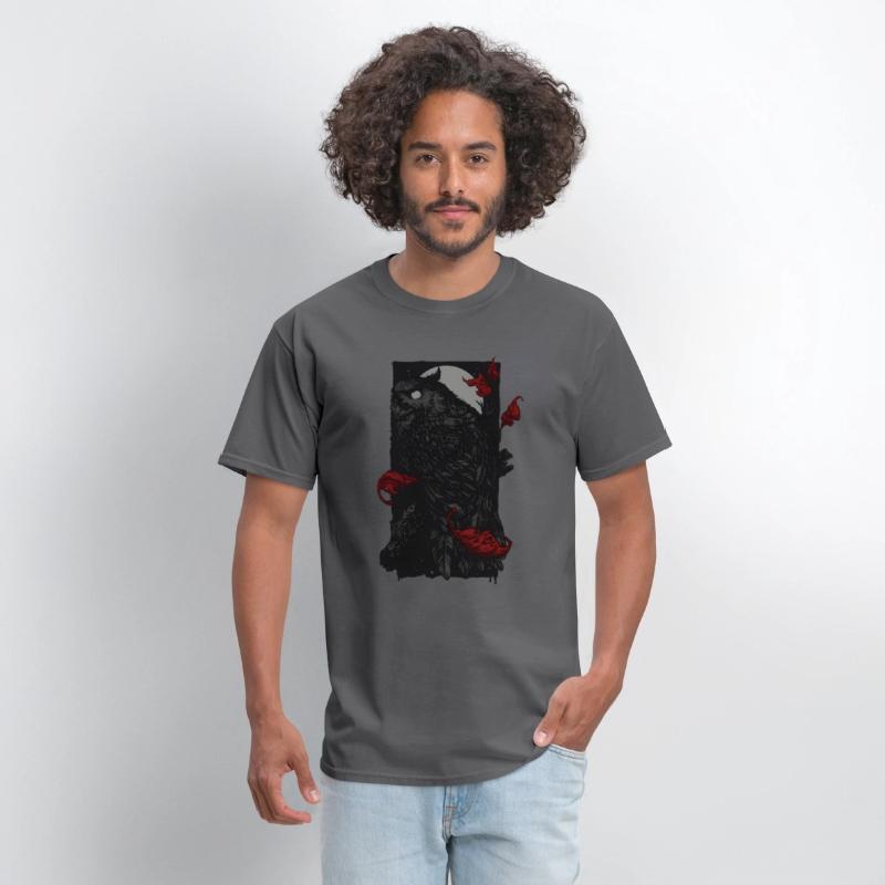 Dark Forest Owl – Gothic Night Creature T-Shirt