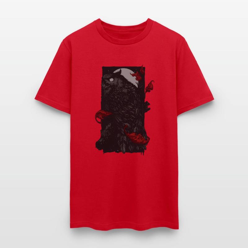 Dark Forest Owl – Gothic Night Creature T-Shirt
