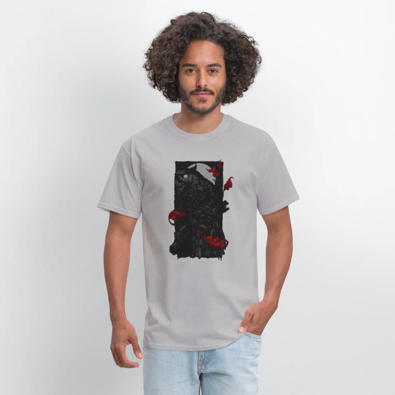Dark Forest Owl – Gothic Night Creature T-Shirt