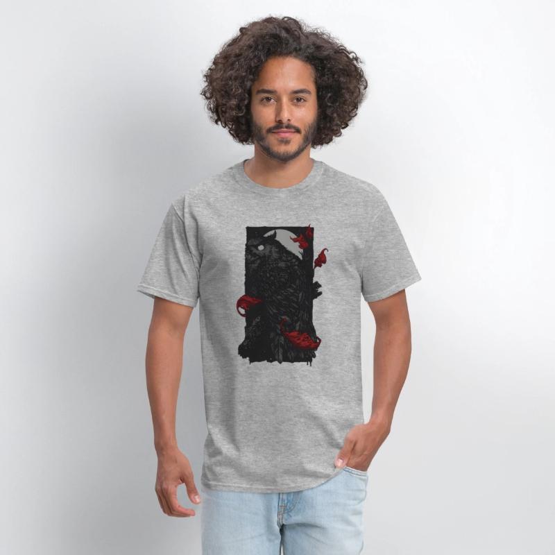 Dark Forest Owl – Gothic Night Creature T-Shirt