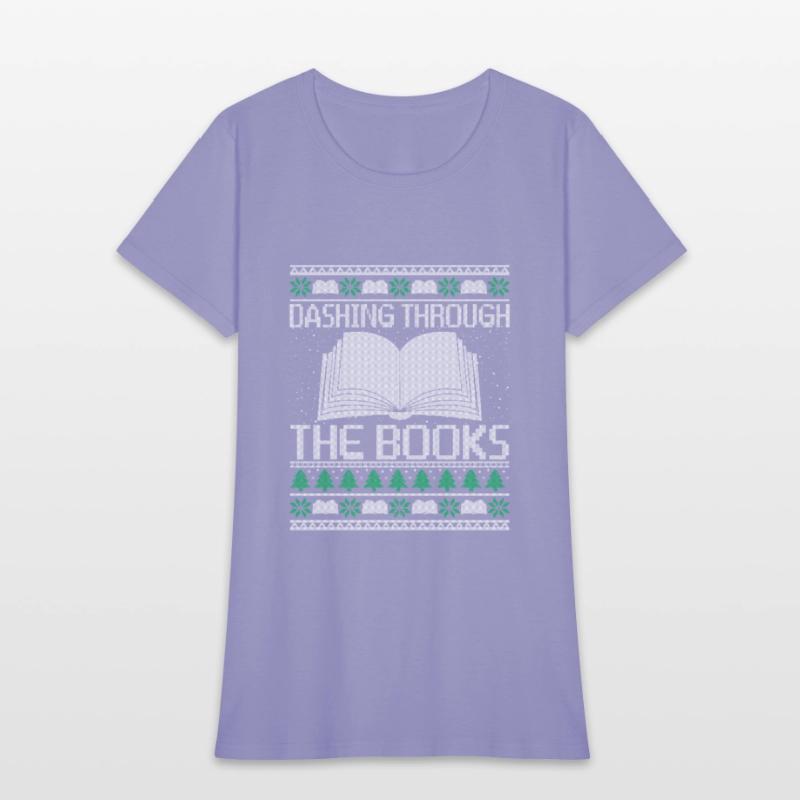 Dashing Through The Books Funny Reading Christmas
