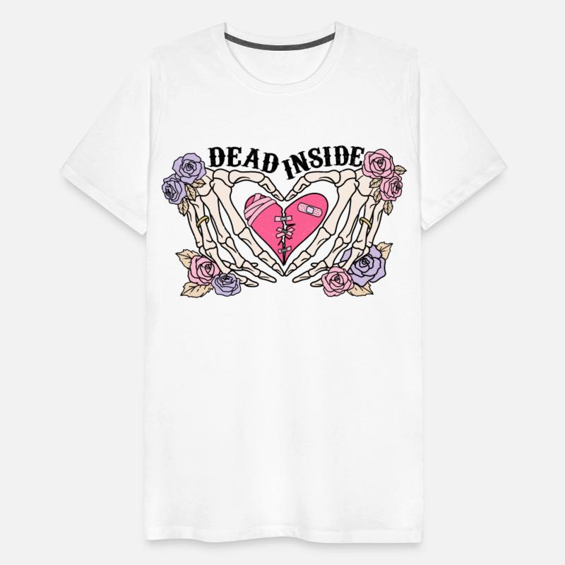 Dead Inside Skeleton Hands Heart
