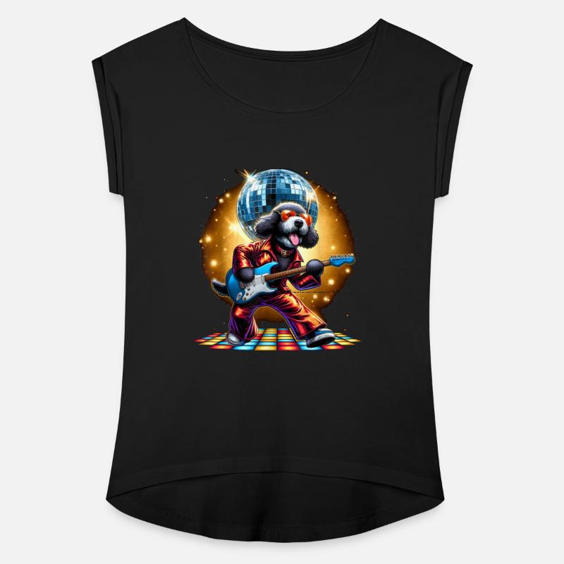 Disco Guitar Bernedoodle dog