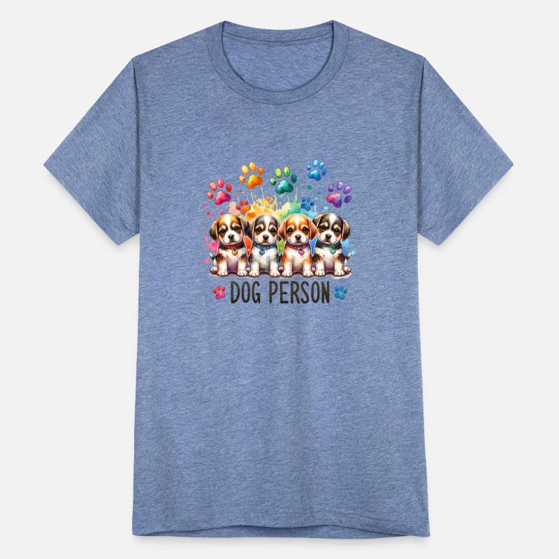 Dog Person Colorful Paws