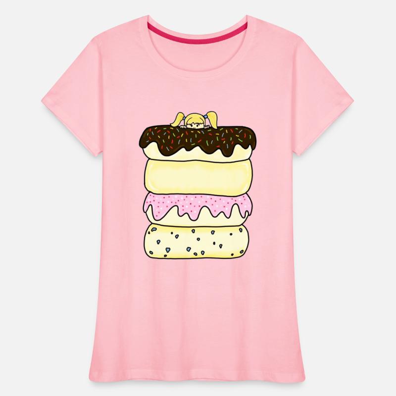 Donuts Funny Cartoon Girl