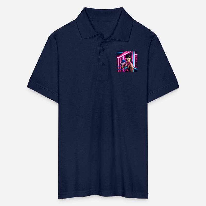 Dynamic Asian female boxer