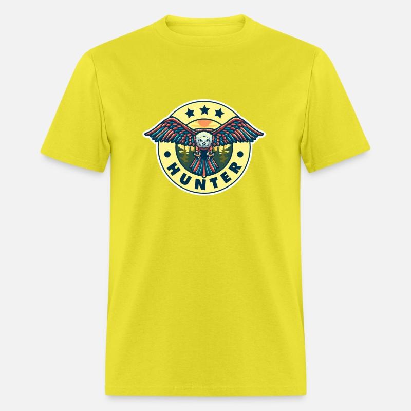 Eagle spread its wings and the inscription "Hunter