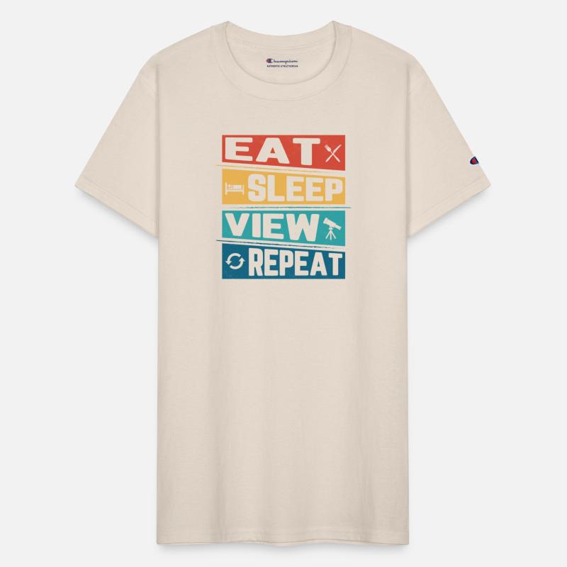 Eat Sleep View Repeat Astronomy Telescope Stargaze