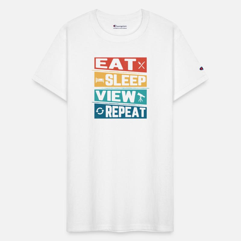 Eat Sleep View Repeat Astronomy Telescope Stargaze