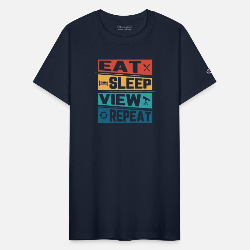 Eat Sleep View Repeat Astronomy Telescope Stargaze