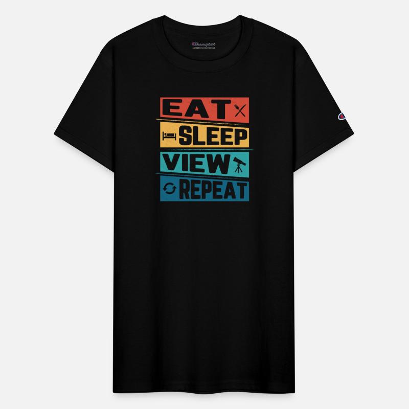 Eat Sleep View Repeat Astronomy Telescope Stargaze