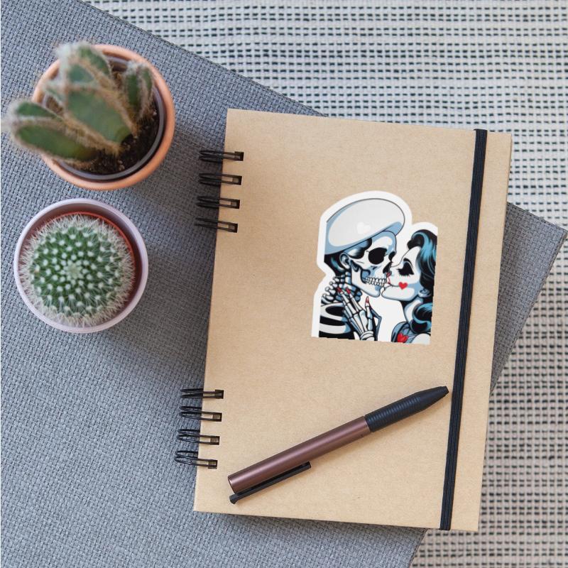 Eccentric Eternity: A Skeleton's Amorous Embrace U