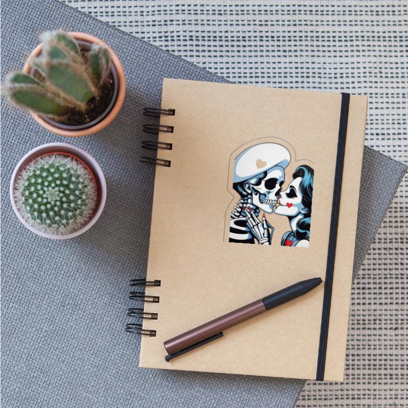 Eccentric Eternity: A Skeleton's Amorous Embrace U