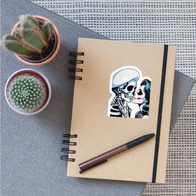 Eccentric Eternity: A Skeleton's Amorous Embrace U