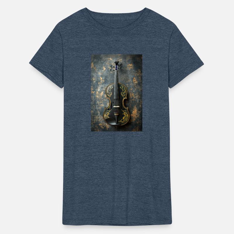 Elegant Black and Gold Violin