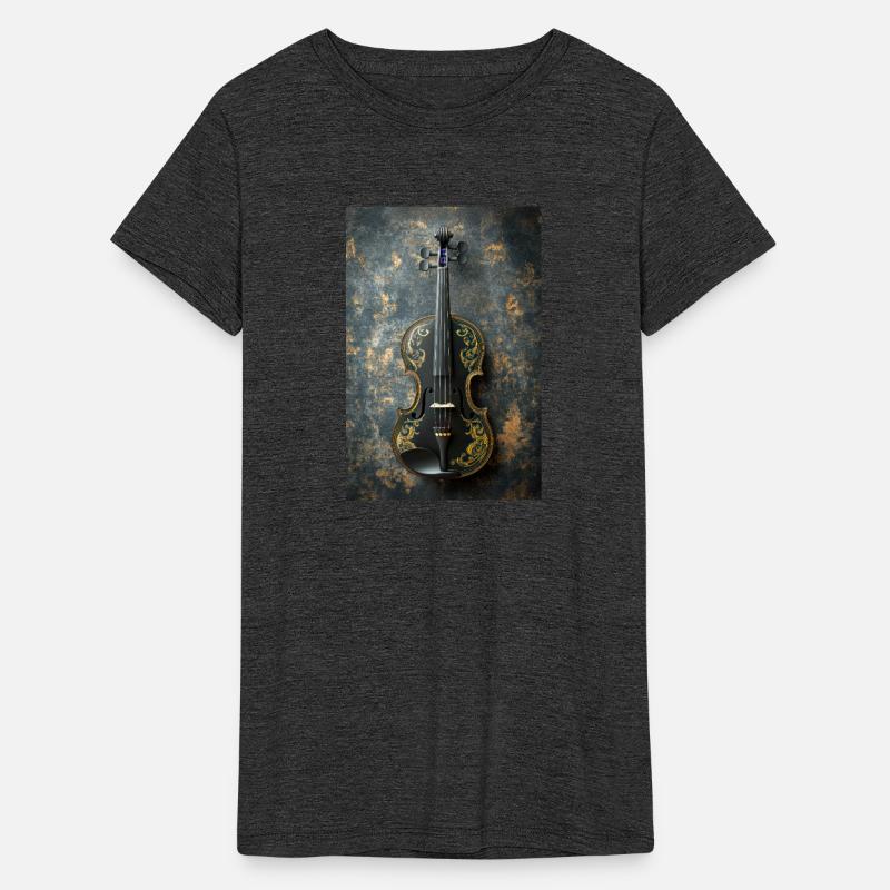 Elegant Black and Gold Violin