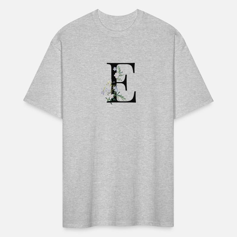 Elegant Floral Monogram E