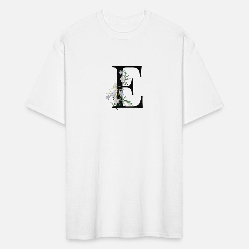 Elegant Floral Monogram E