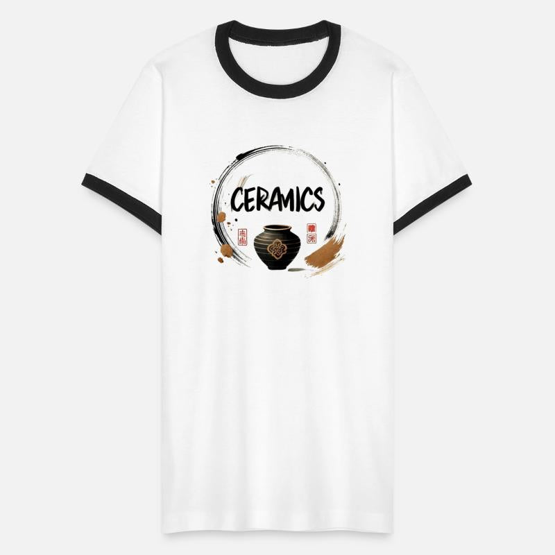 Elegant Japanese Ceramics: Minimalist Brush Art