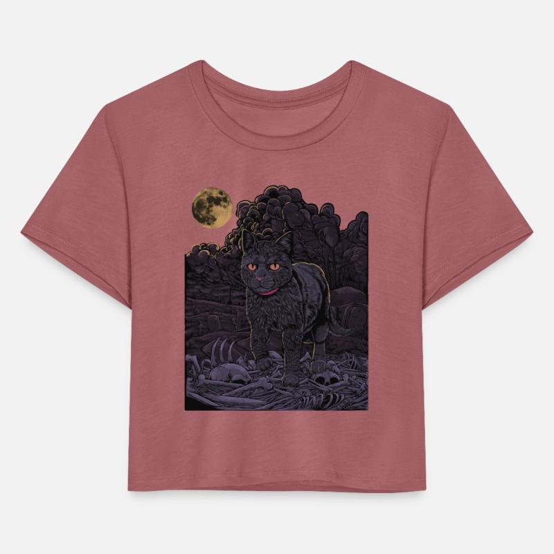 Evil Cat - Black cat in the cemetery - Gothic Cat