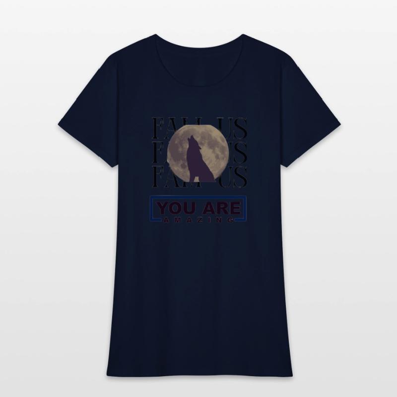 Famous Wolf & Moon Youth T-Shirt – Trendy Animal G