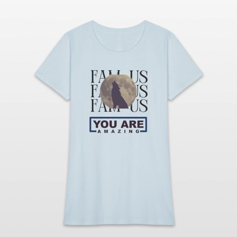 Famous Wolf & Moon Youth T-Shirt – Trendy Animal G
