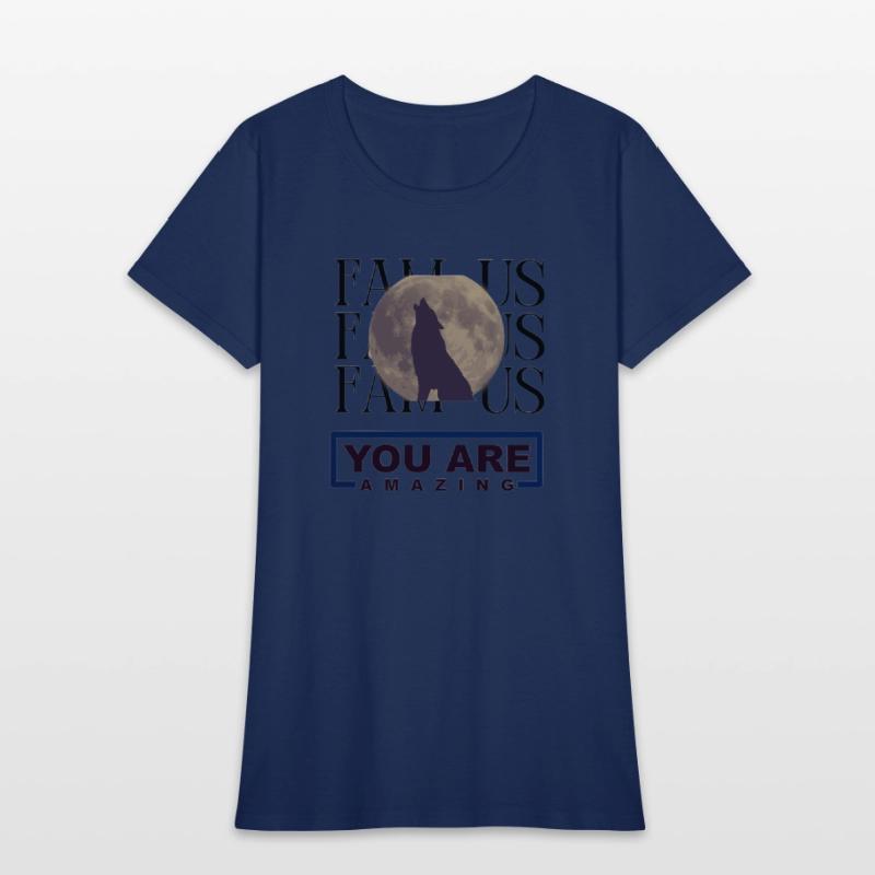 Famous Wolf & Moon Youth T-Shirt – Trendy Animal G