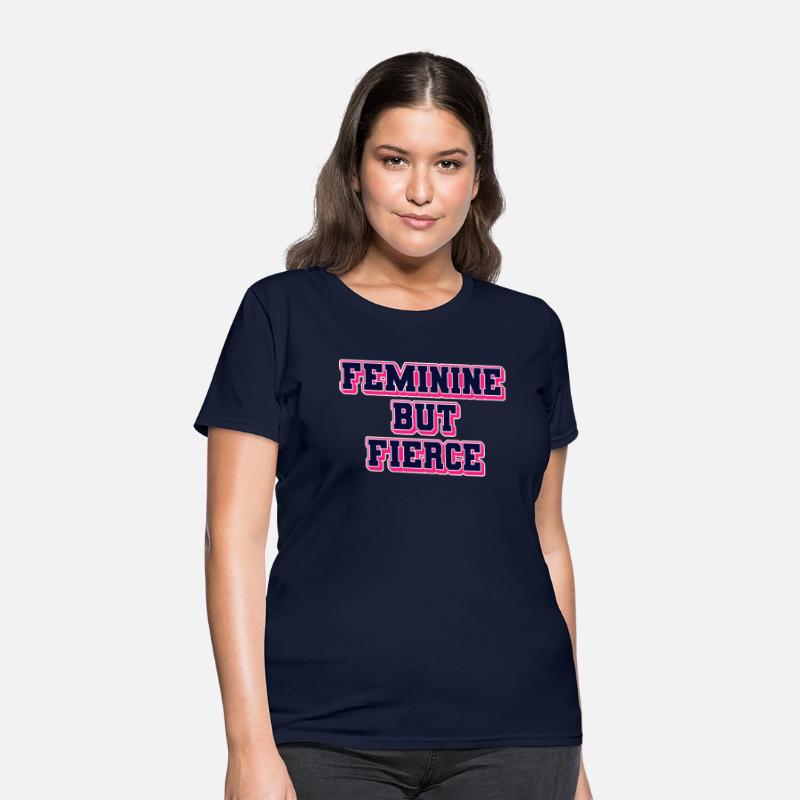 Feminine But Fierce Bold Text Black With Pink Rim