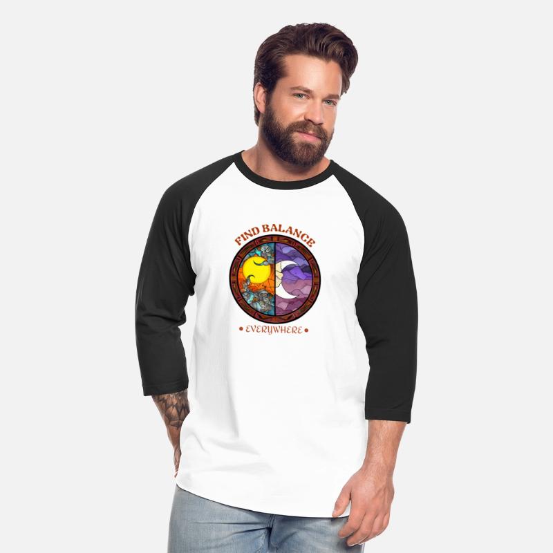 Find Balance Stained Glass Sun & Moon Design