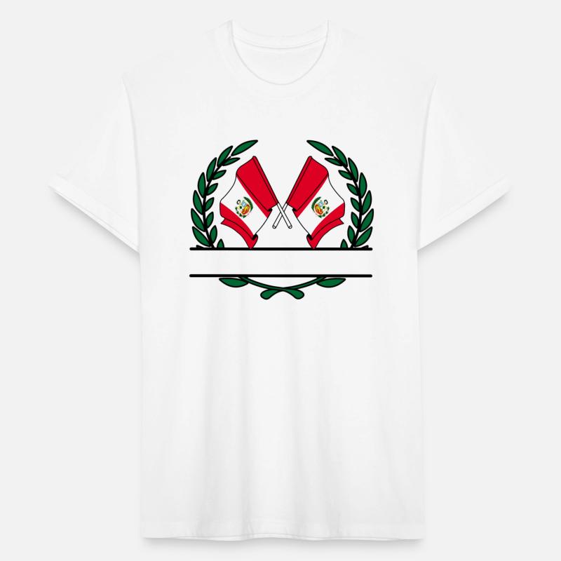 Flags Peru laurel wreath banner