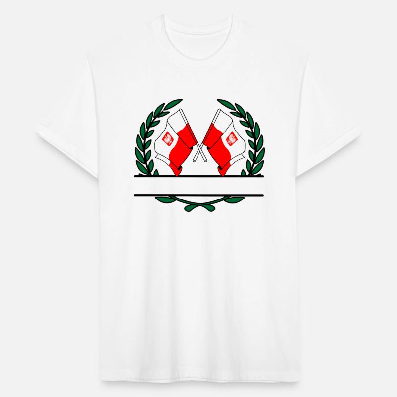 Flags Poland laurel wreath banner