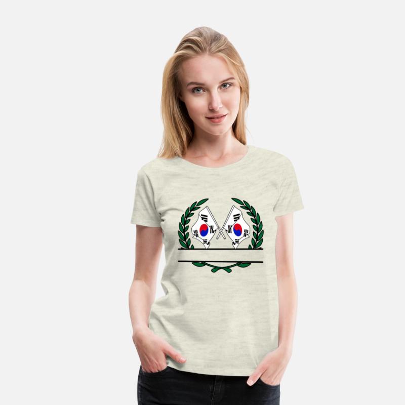 Flags South Korea laurel wreath banner