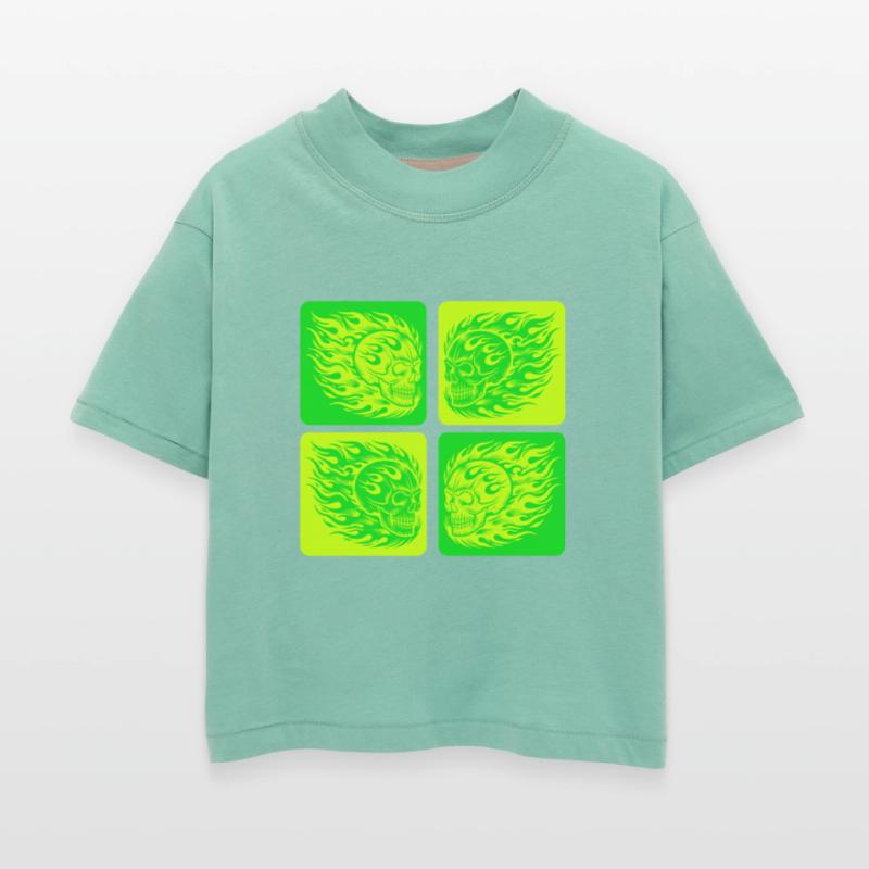 Flaming Skull - Biker