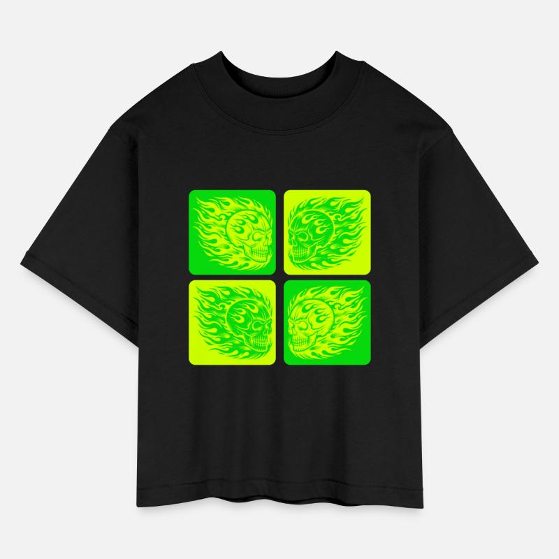 Flaming Skull - Biker